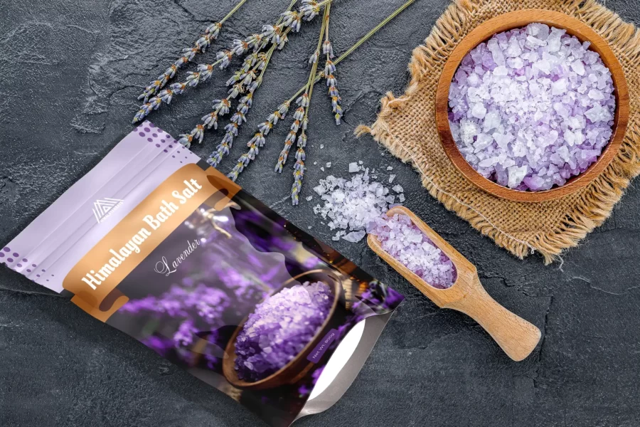 Himalayan bath salt lavender pouch