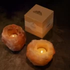 himalayan rock salt candle holders with product box