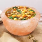 Himlayana salt bowl served wtih soup