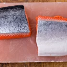 Himalayan salt cooking block serving with tuna fish on top