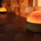 Himalayan salt dome shaped foot detox lamps with marble base