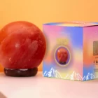 sphere ball Pink Himalayan salt lamp with Himalayanbays private labeling box