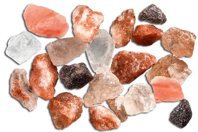 Himalayan salt chunks pink white crystal dark pink black